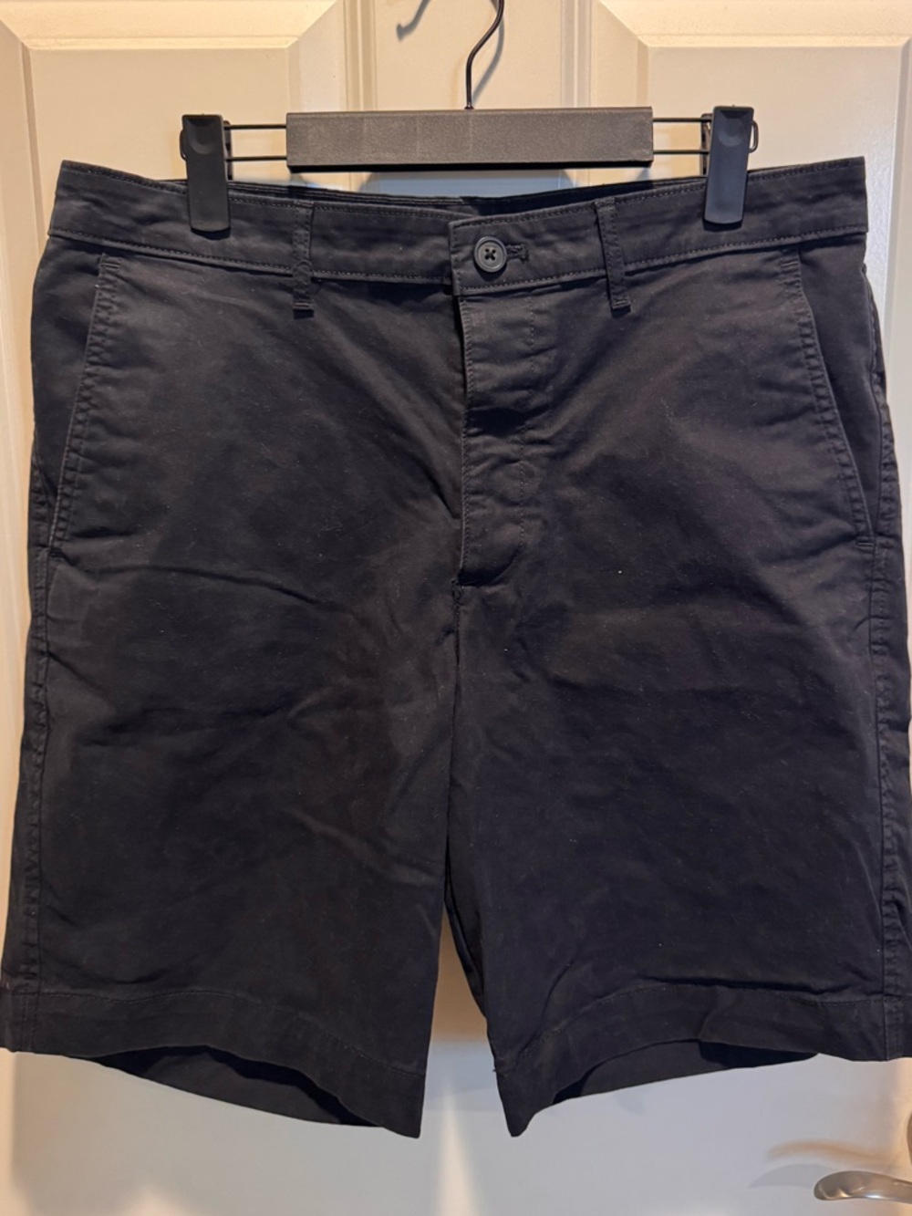 Calvin Klein Black Flat Front Chino Shorts